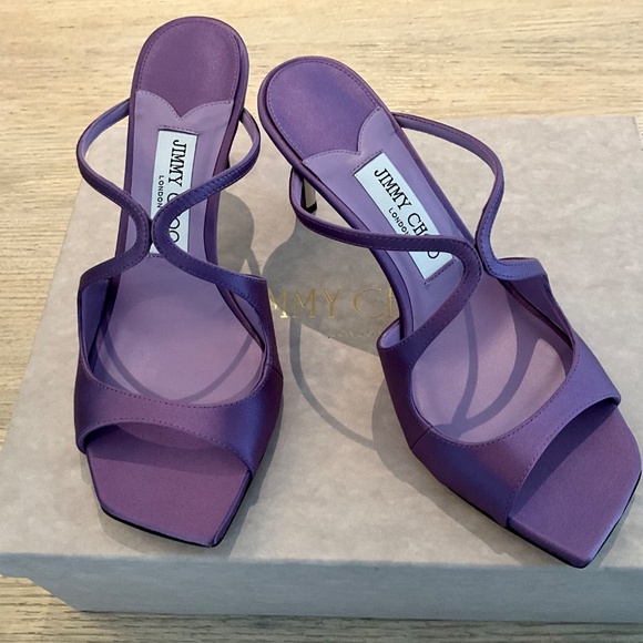 JIMMY CHOO SATIN SANDALS - Picture 2 of 5